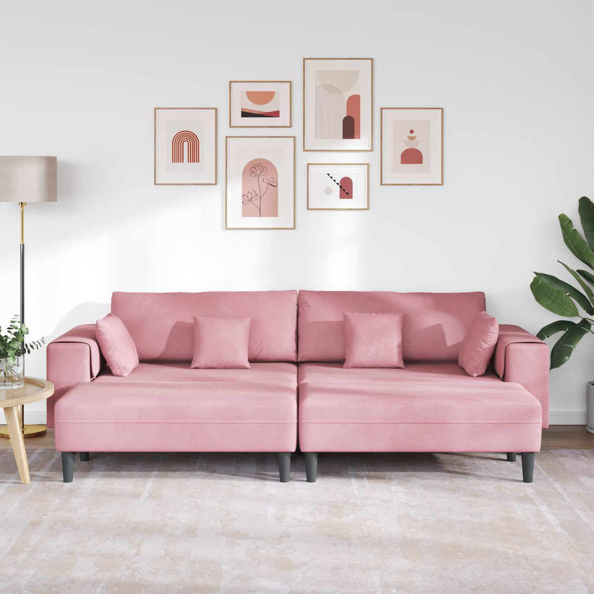 Canapé 3 pc Rose Velours