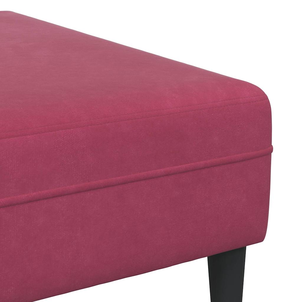 Canapé en velours avec coussin 3 pcs Bordeaux 208 cm Velours - XIOS