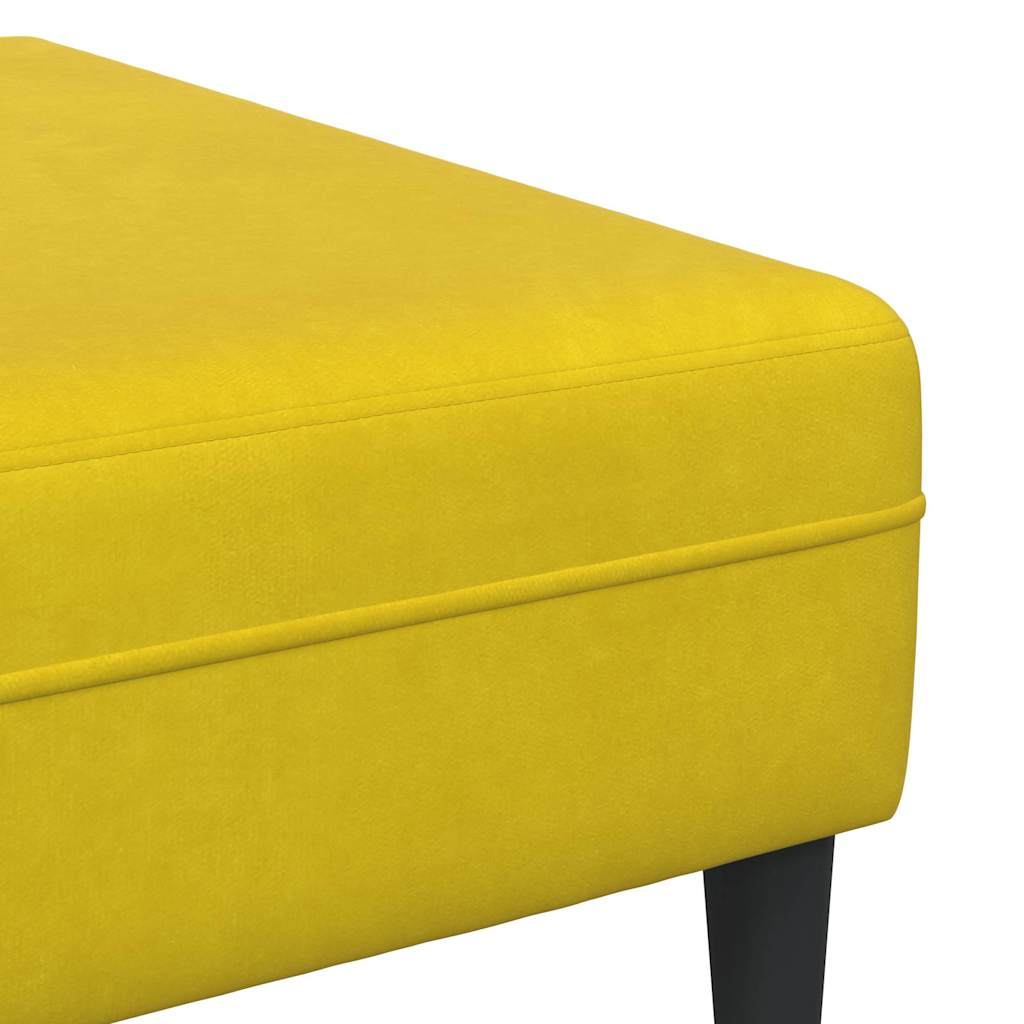 Canapé en velours avec coussin 3 pcs Jaune 208 cm Velours - XIOS