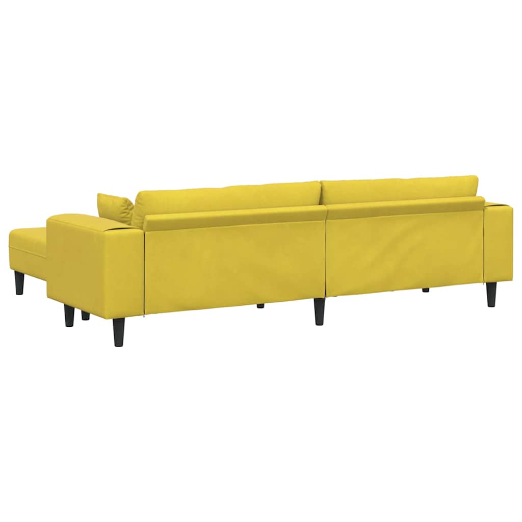 Canapé en velours avec coussin 3 pcs Jaune 208 cm Velours - XIOS