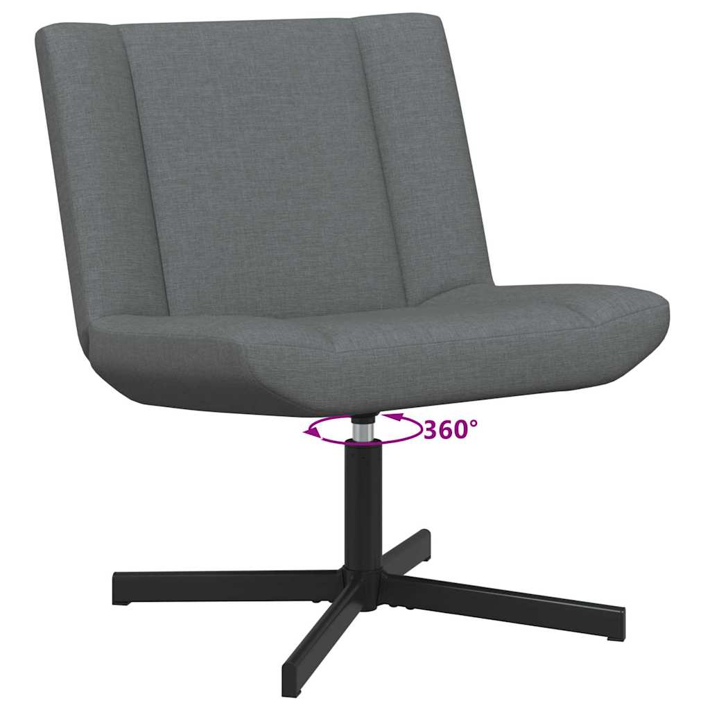 Chaise pivotante Gris foncé 63 x 75 x 76 cm tissu - XIOS