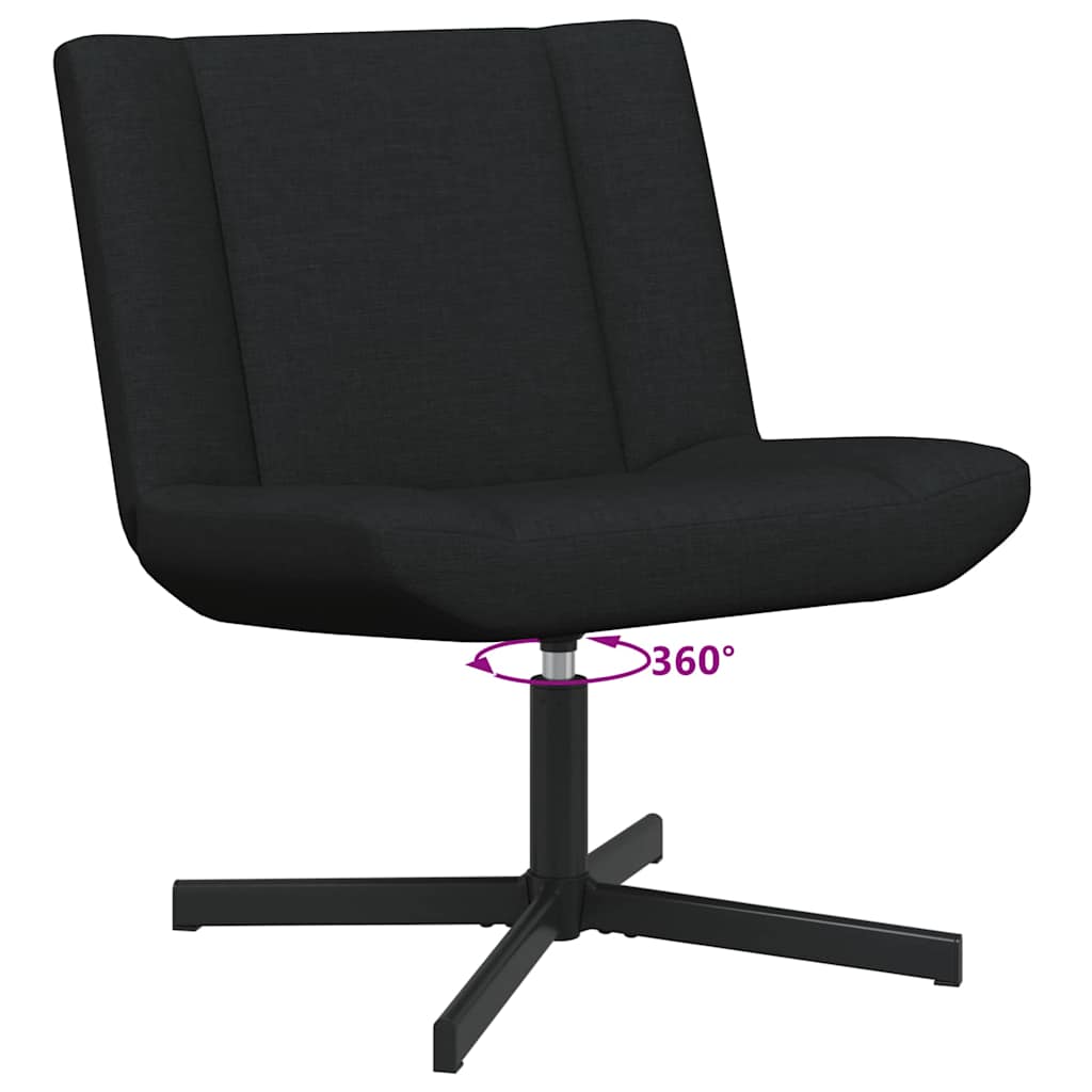 Chaise pivotante Noir 63 x 75 x 76 cm tissu - XIOS