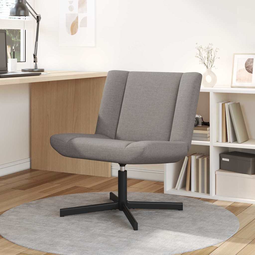 Chaise pivotante Taupe 63 x 75 x 76 cm tissu - XIOS