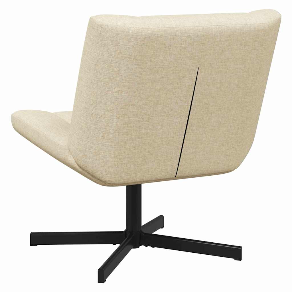 Chaise pivotante Crème 63 x 75 x 76 cm tissu - XIOS