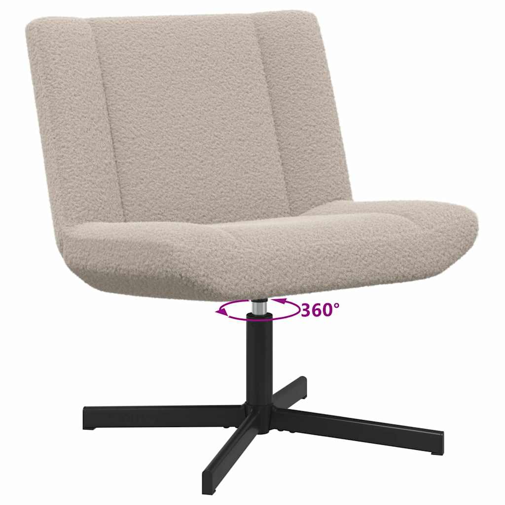 Chaise pivotante Gris clair 63 x 75 x 76 cm Peau de mouton - XIOS