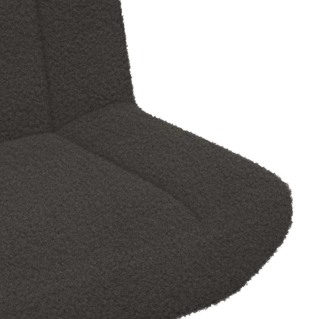 Chaise pivotante Gris foncé 63 x 75 x 76 cm Peau de mouton - XIOS