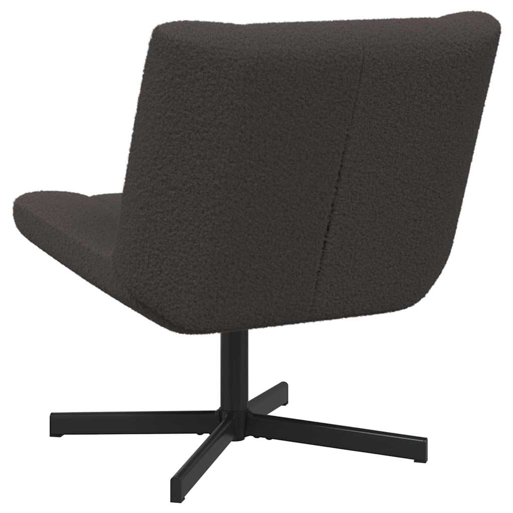 Chaise pivotante Gris foncé 63 x 75 x 76 cm Peau de mouton - XIOS