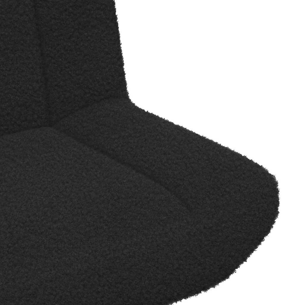 Chaise pivotante Noir 63 x 75 x 76 cm Peau de mouton - XIOS
