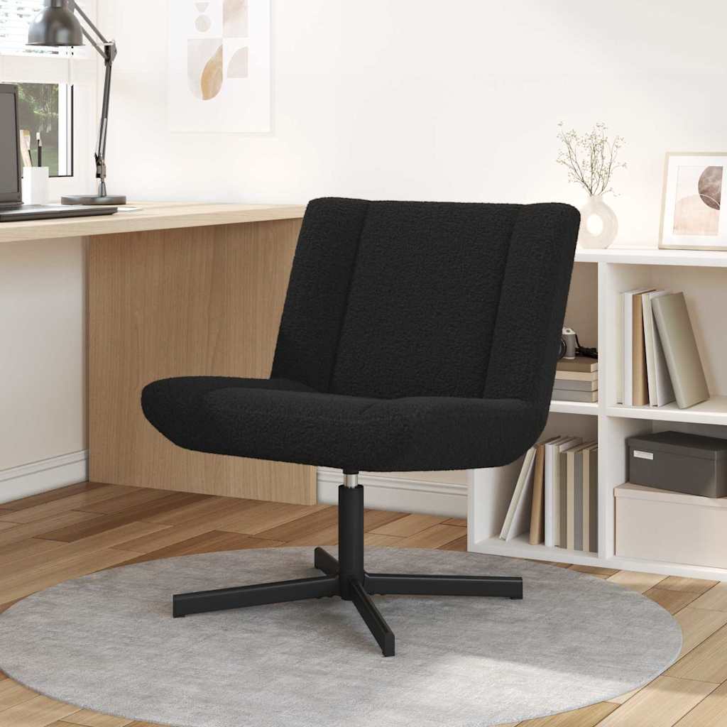 Chaise pivotante Noir 63 x 75 x 76 cm Peau de mouton - XIOS