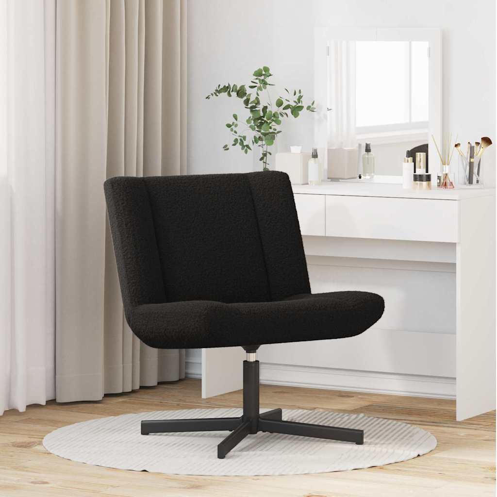 Chaise pivotante Noir 63 x 75 x 76 cm Peau de mouton - XIOS