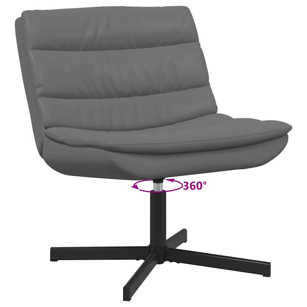 Chaise pivotante Gris 63 x 75 x 76 cm PU - XIOS