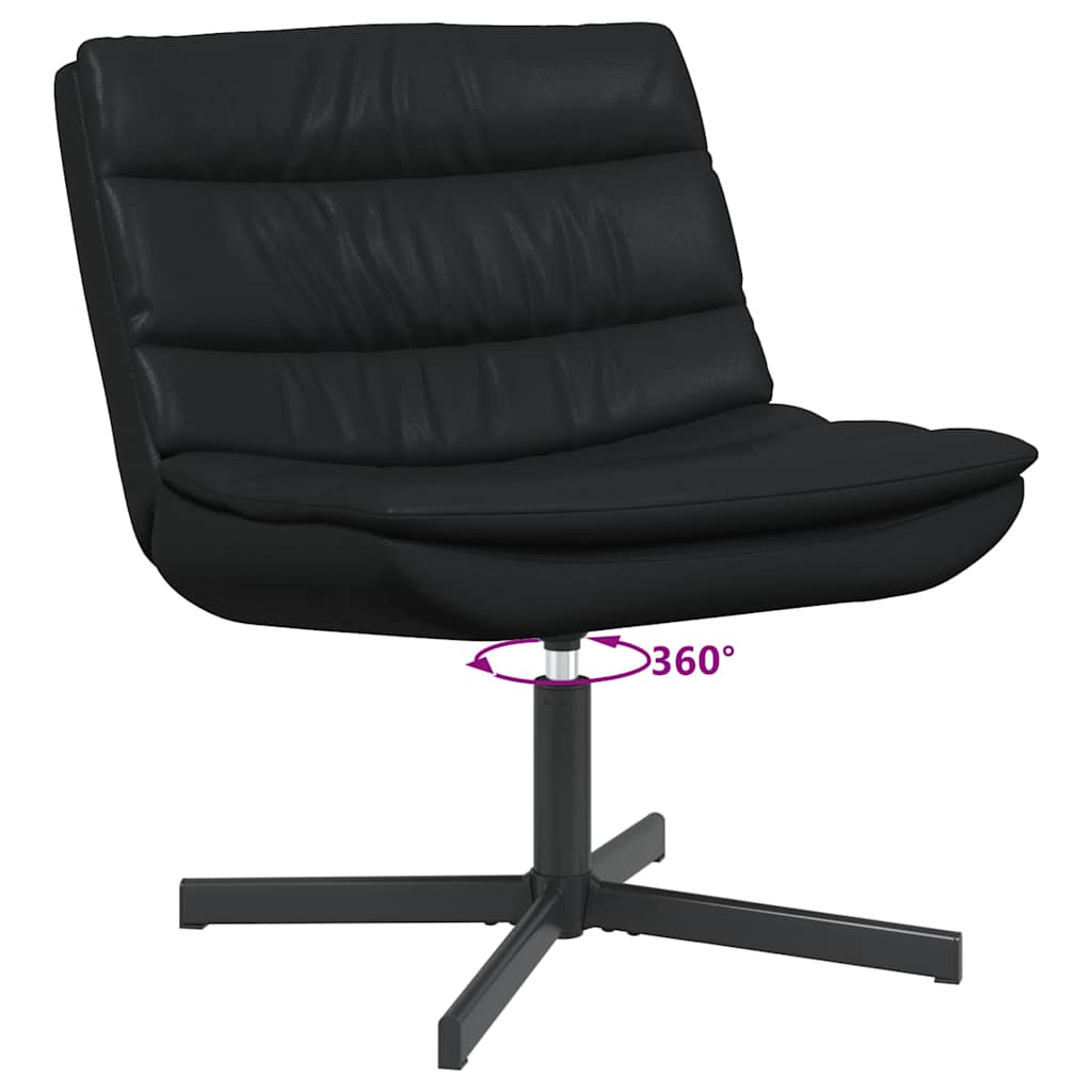Chaise pivotante Noir 63 x 75 x 76 cm PU brillant - XIOS