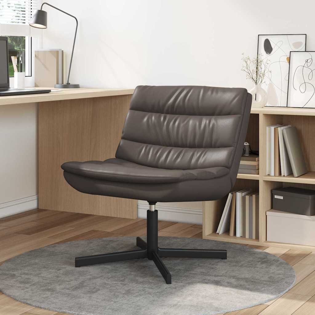 Chaise pivotante Marron 63 x 75 x 76 cm PU brillant - XIOS