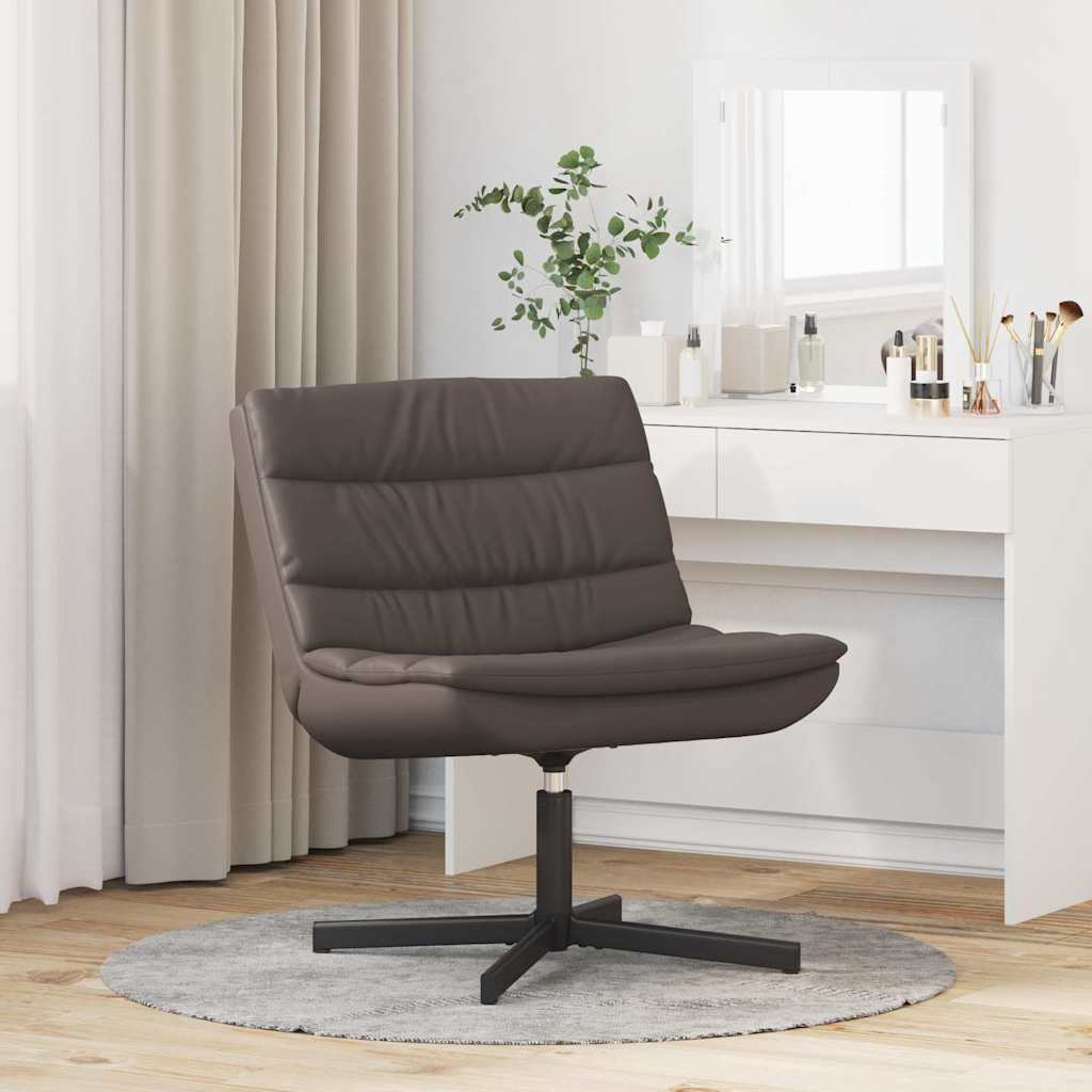 Chaise pivotante Marron 63 x 75 x 76 cm PU brillant - XIOS