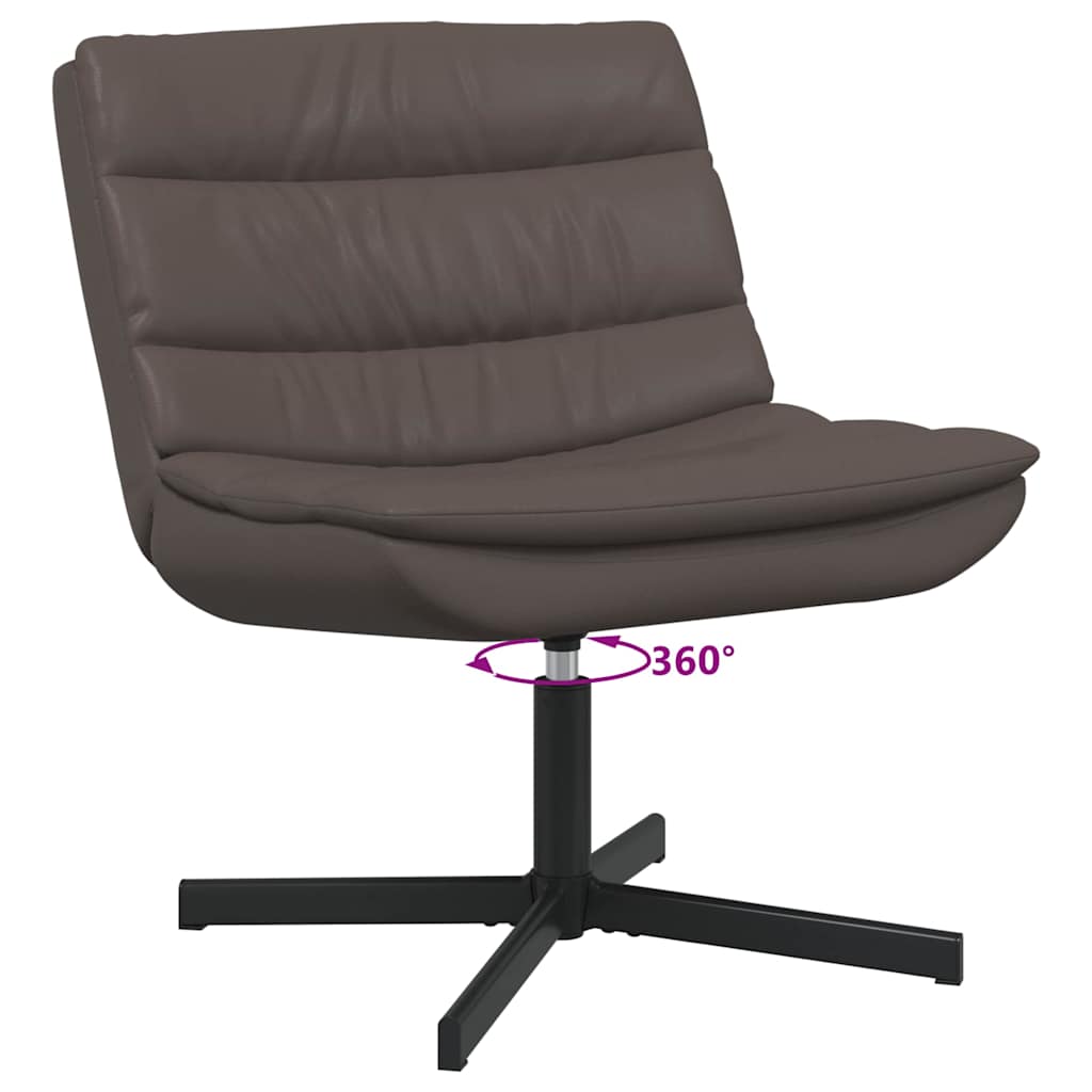 Chaise pivotante Marron 63 x 75 x 76 cm PU brillant - XIOS