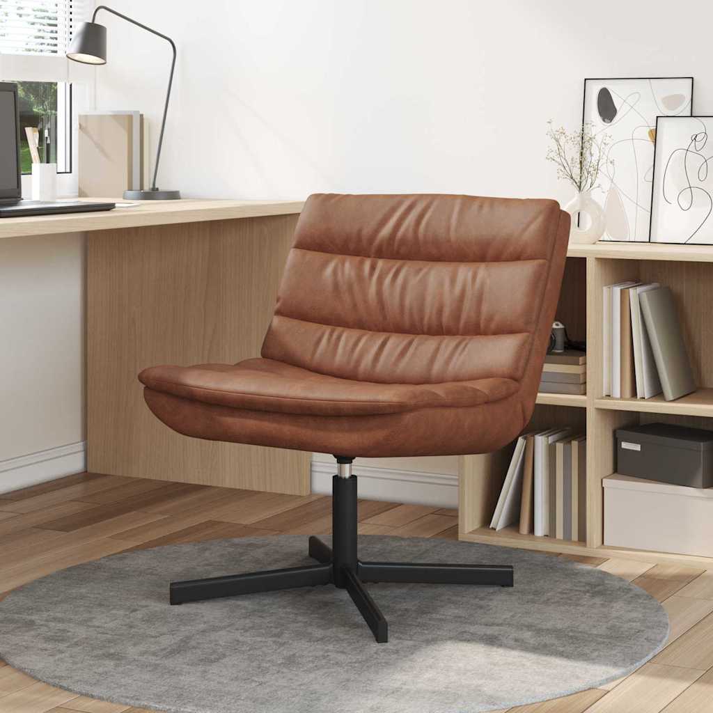 Chaise pivotante Marron 63 x 75 x 76 cm PU antique - XIOS