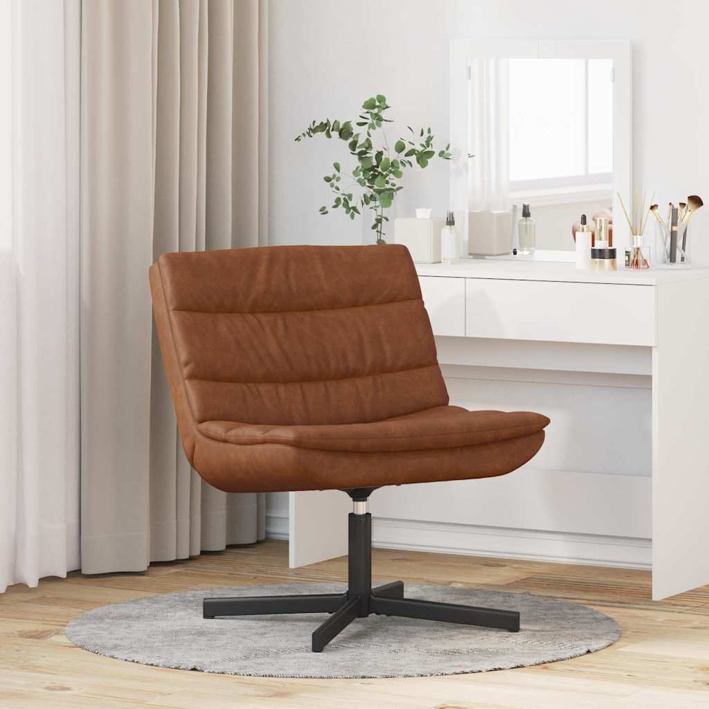 Chaise pivotante Marron 63 x 75 x 76 cm PU antique - XIOS