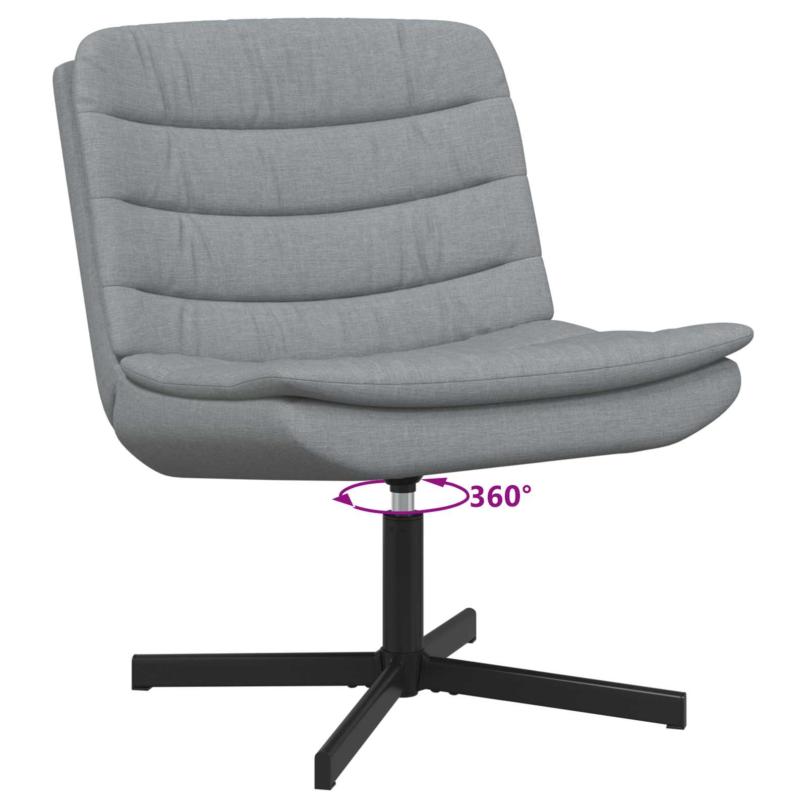 Chaise pivotante Gris clair 63 x 75 x 76 cm tissu - XIOS