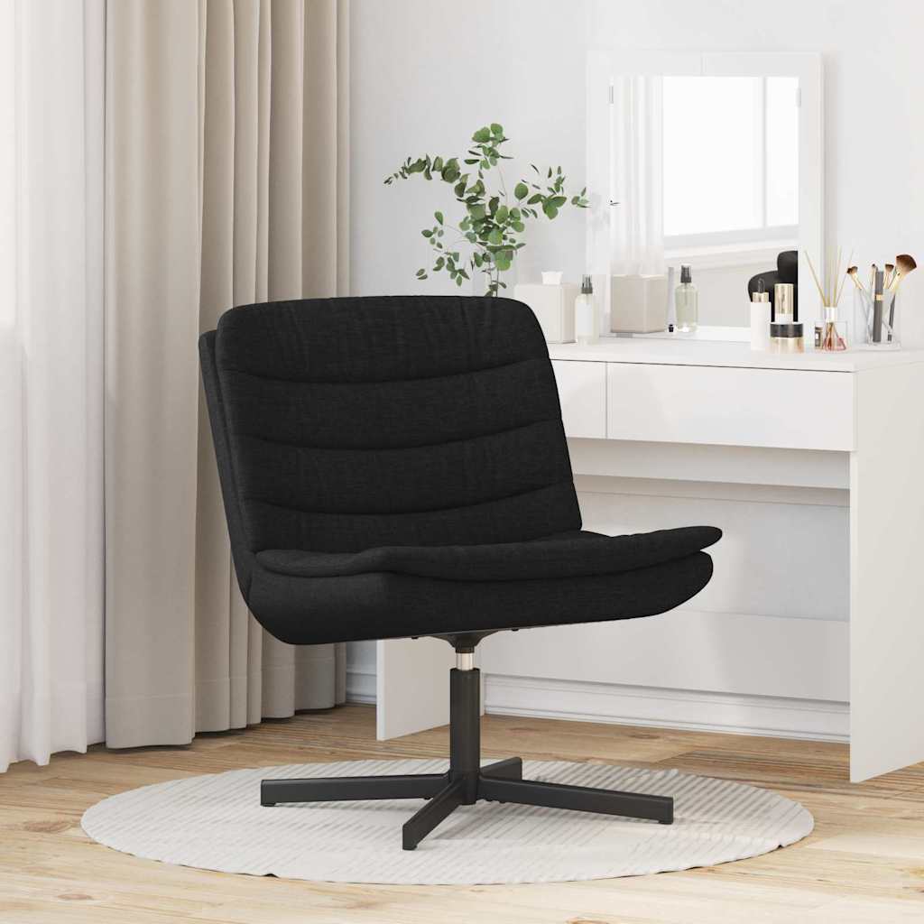 Chaise pivotante Noir 63 x 75 x 76 cm tissu - XIOS