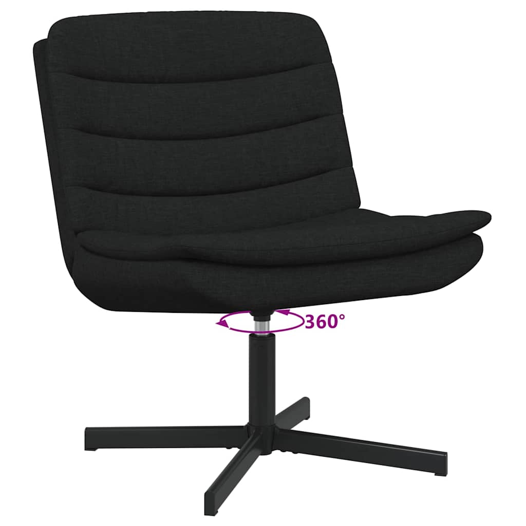 Chaise pivotante Noir 63 x 75 x 76 cm tissu - XIOS