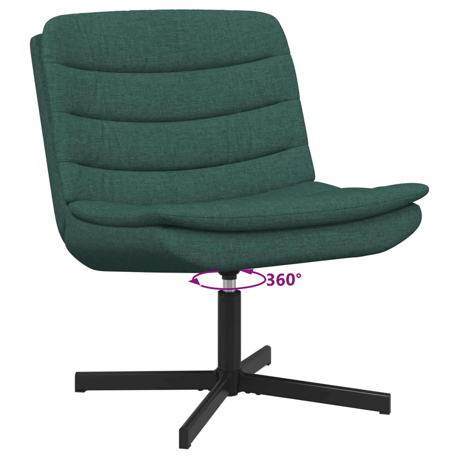 Chaise pivotante Vert foncé 63 x 75 x 76 cm tissu - XIOS