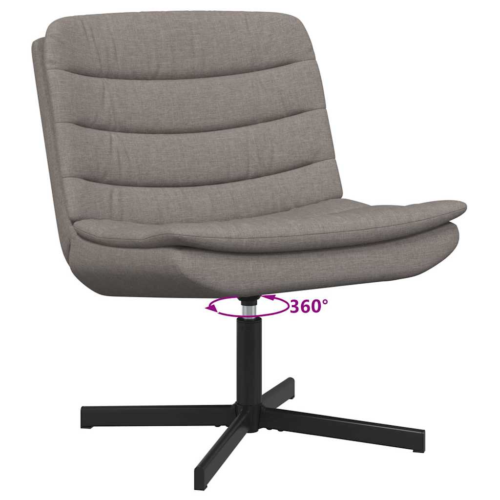 Chaise pivotante Taupe 63 x 75 x 76 cm tissu - XIOS