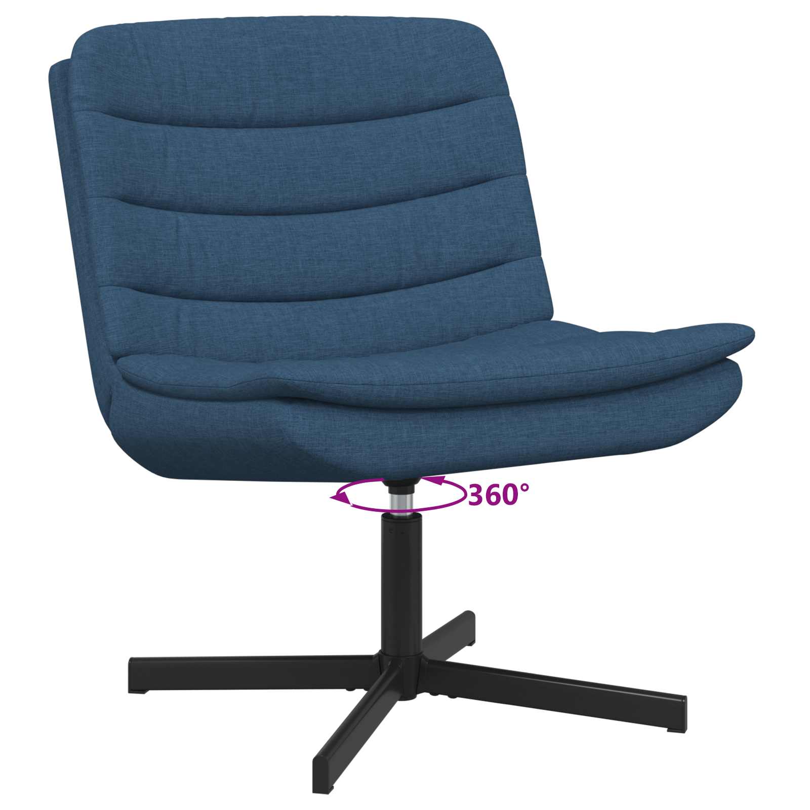 Chaise pivotante Bleu 63 x 75 x 76 cm tissu - XIOS