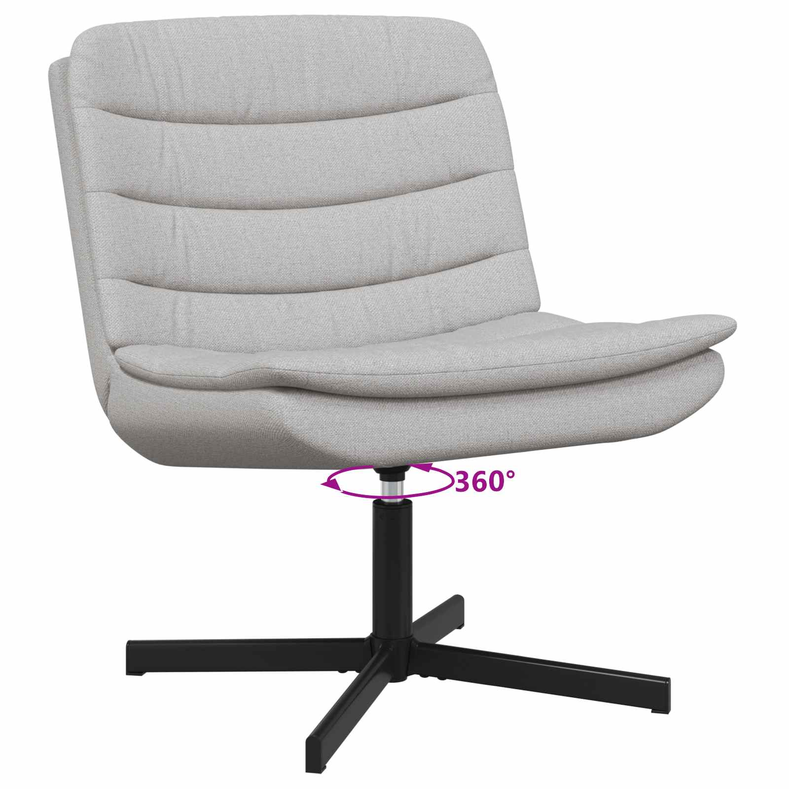 Chaise pivotante Gris nuage 63 x 75 x 76 cm tissu - XIOS