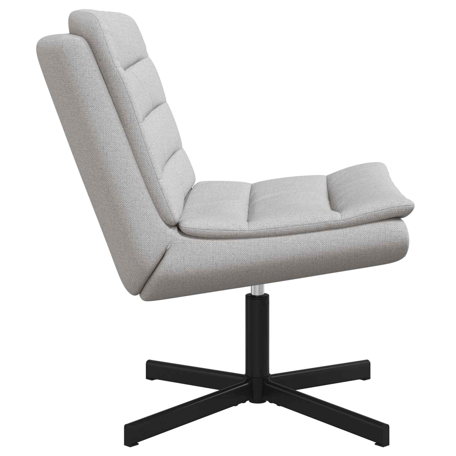 Chaise pivotante Gris nuage 63 x 75 x 76 cm tissu - XIOS