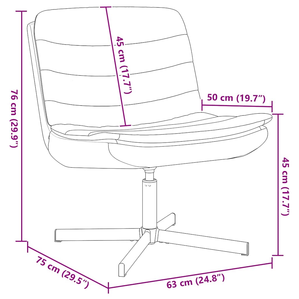 Chaise pivotante Gris nuage 63 x 75 x 76 cm tissu - XIOS
