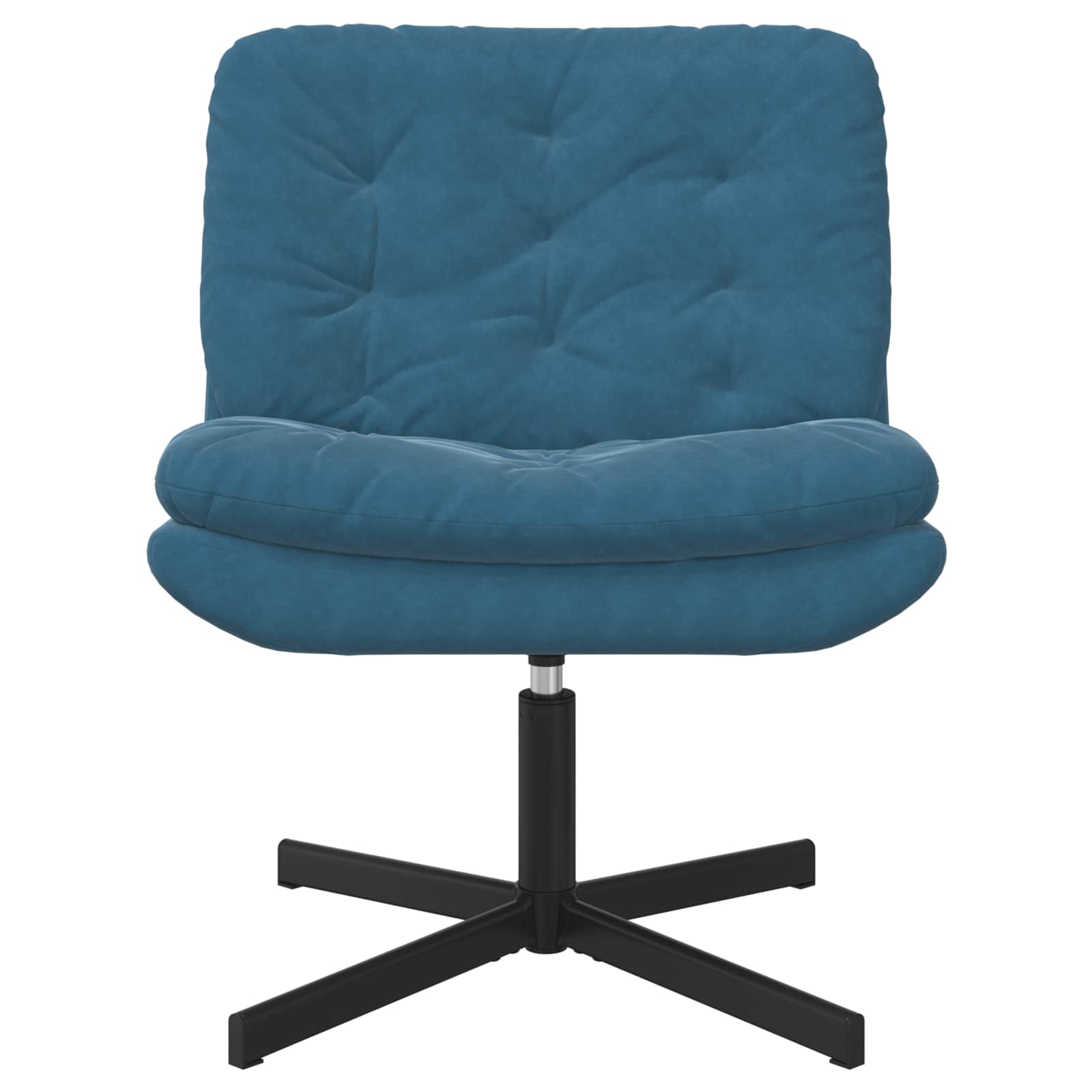 Fauteuil relaxant pivotant Bleu 63 x 75 x 76 cm Velours - XIOS