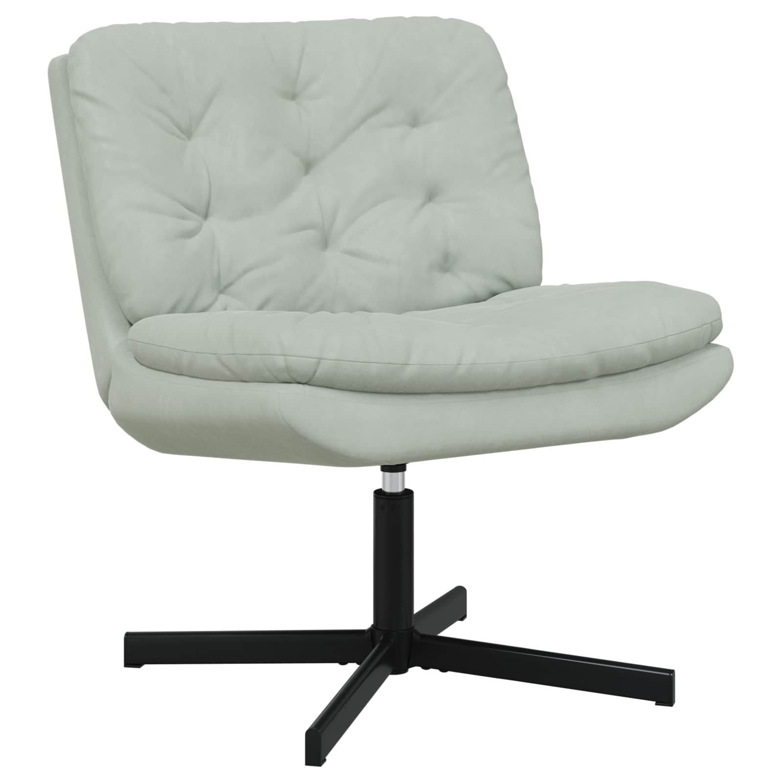 Fauteuil relaxant pivotant Gris clair 63 x 75 x 76 cm Velours - XIOS