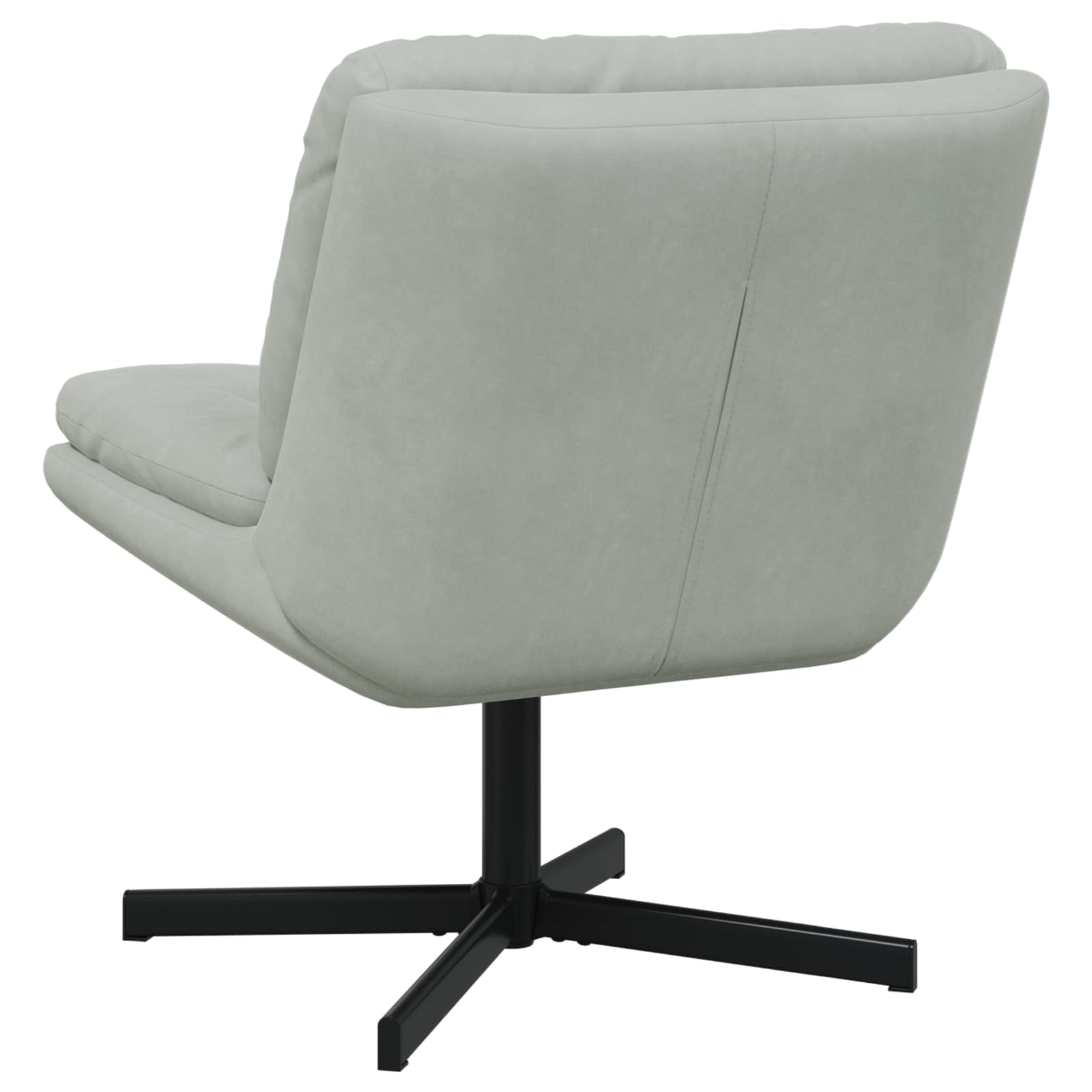 Fauteuil relaxant pivotant Gris clair 63 x 75 x 76 cm Velours - XIOS