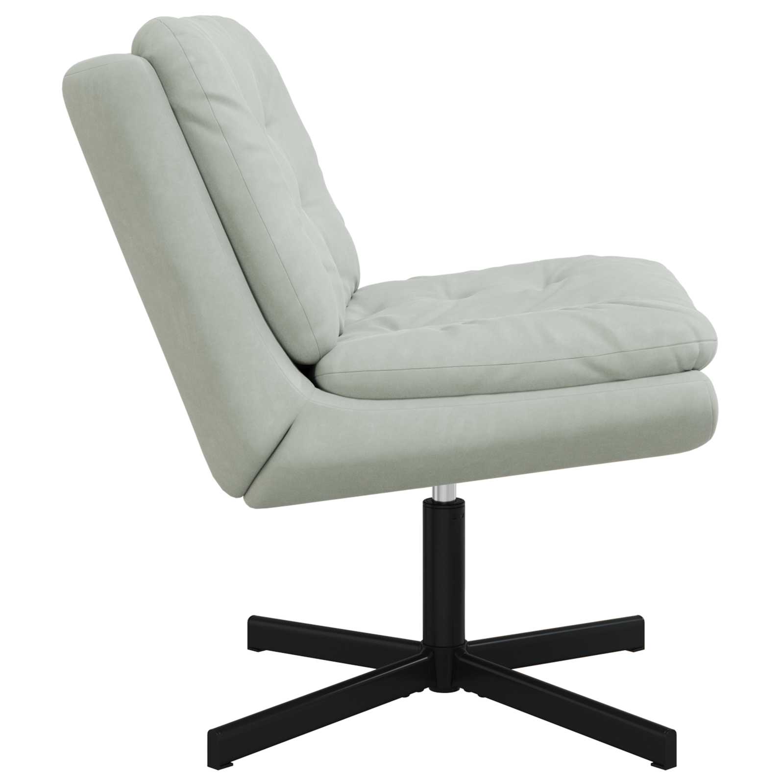 Fauteuil relaxant pivotant Gris clair 63 x 75 x 76 cm Velours - XIOS
