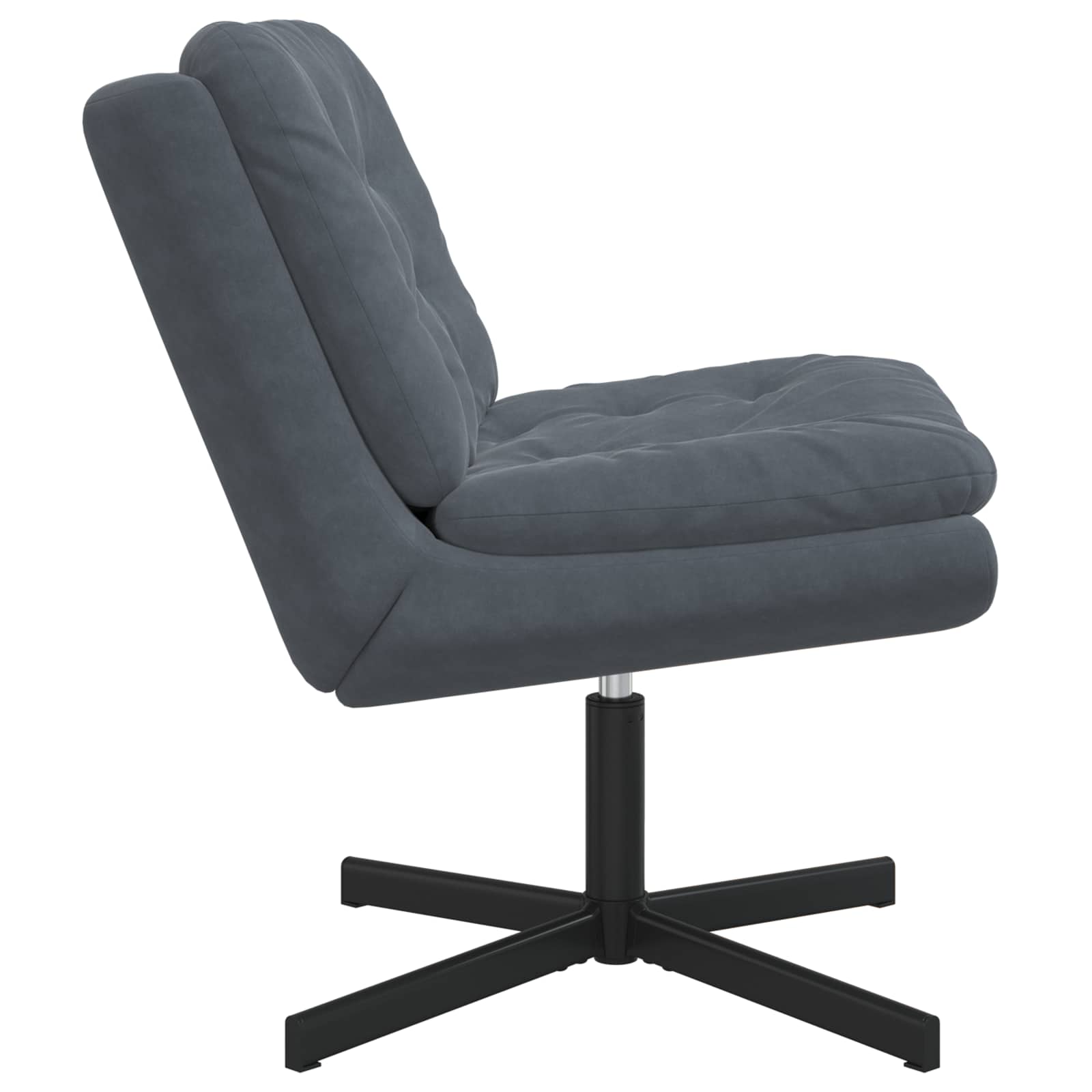 Fauteuil relaxant pivotant Gris foncé 63 x 75 x 76 cm Velours - XIOS