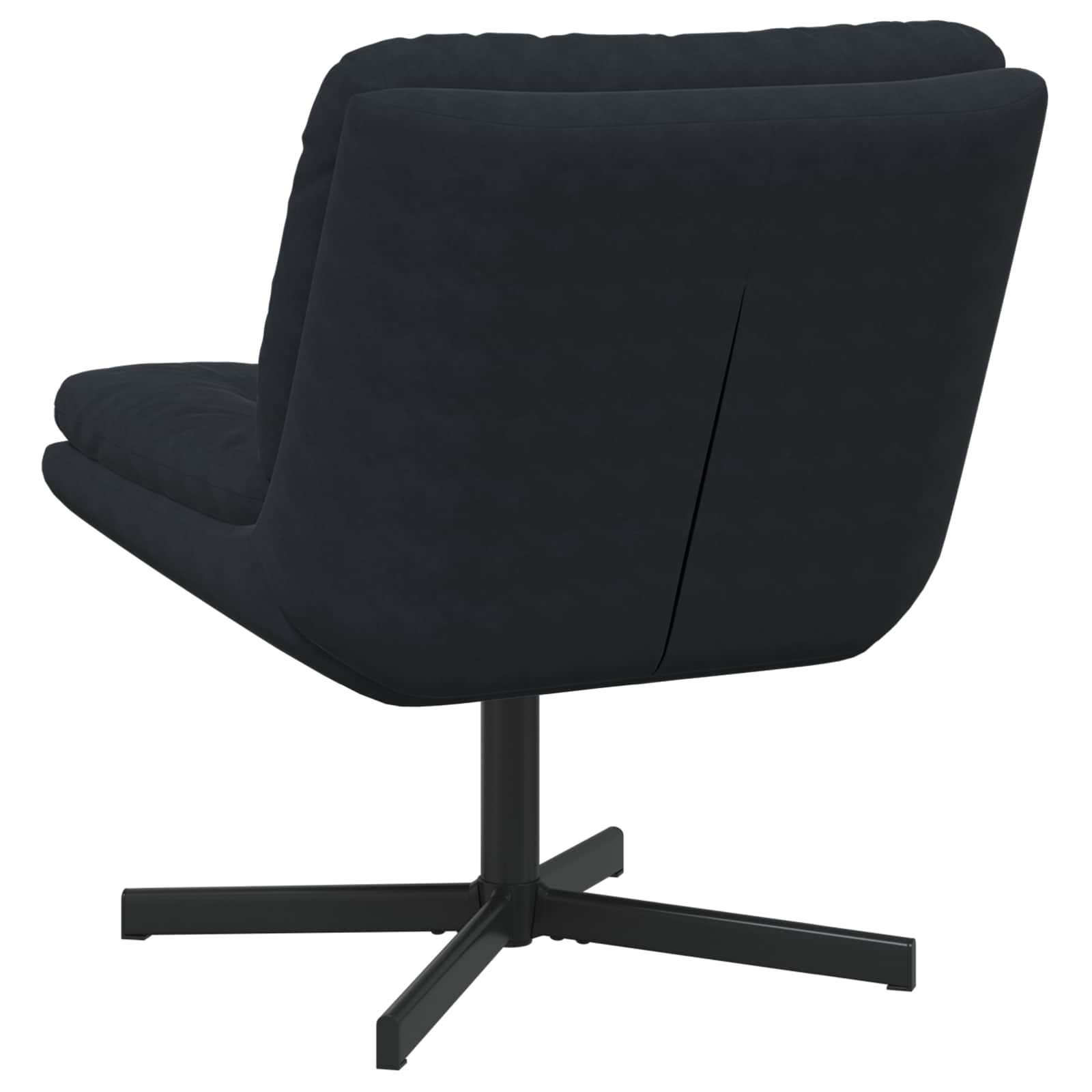 Fauteuil relaxant pivotant Noir 63 x 75 x 76 cm Velours - XIOS