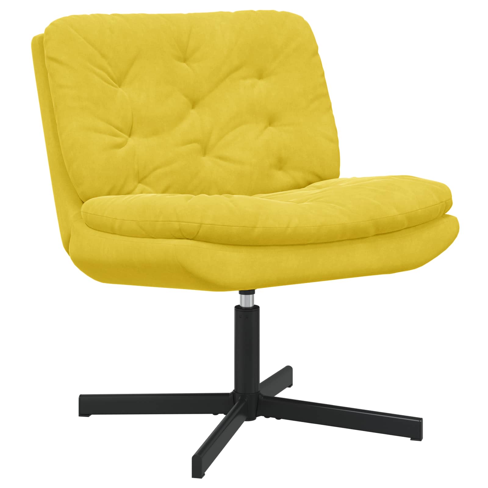 Fauteuil relaxant pivotant Jaune 63 x 75 x 76 cm Velours - XIOS