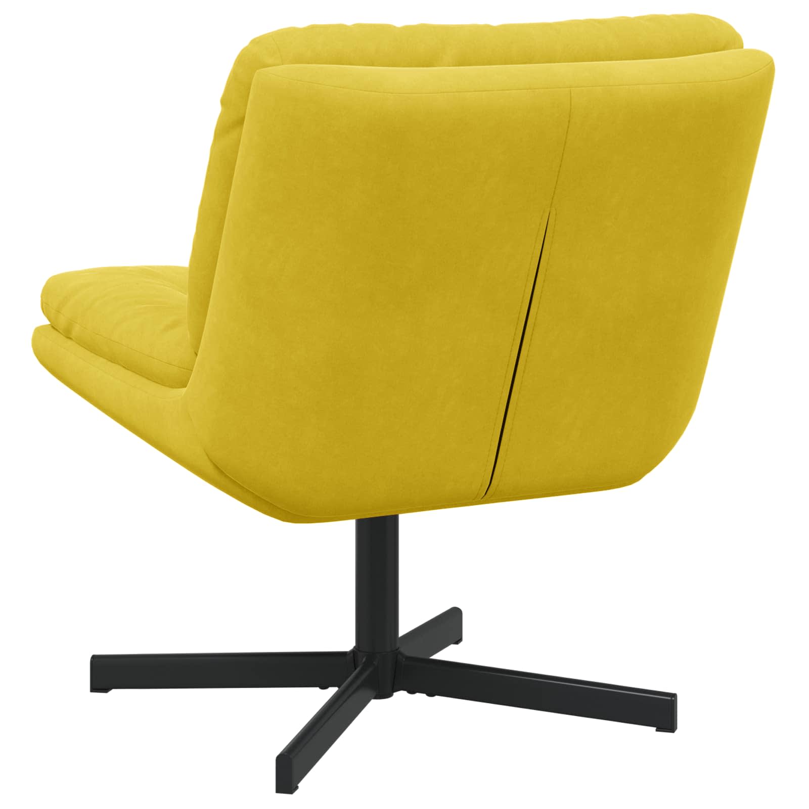 Fauteuil relaxant pivotant Jaune 63 x 75 x 76 cm Velours - XIOS