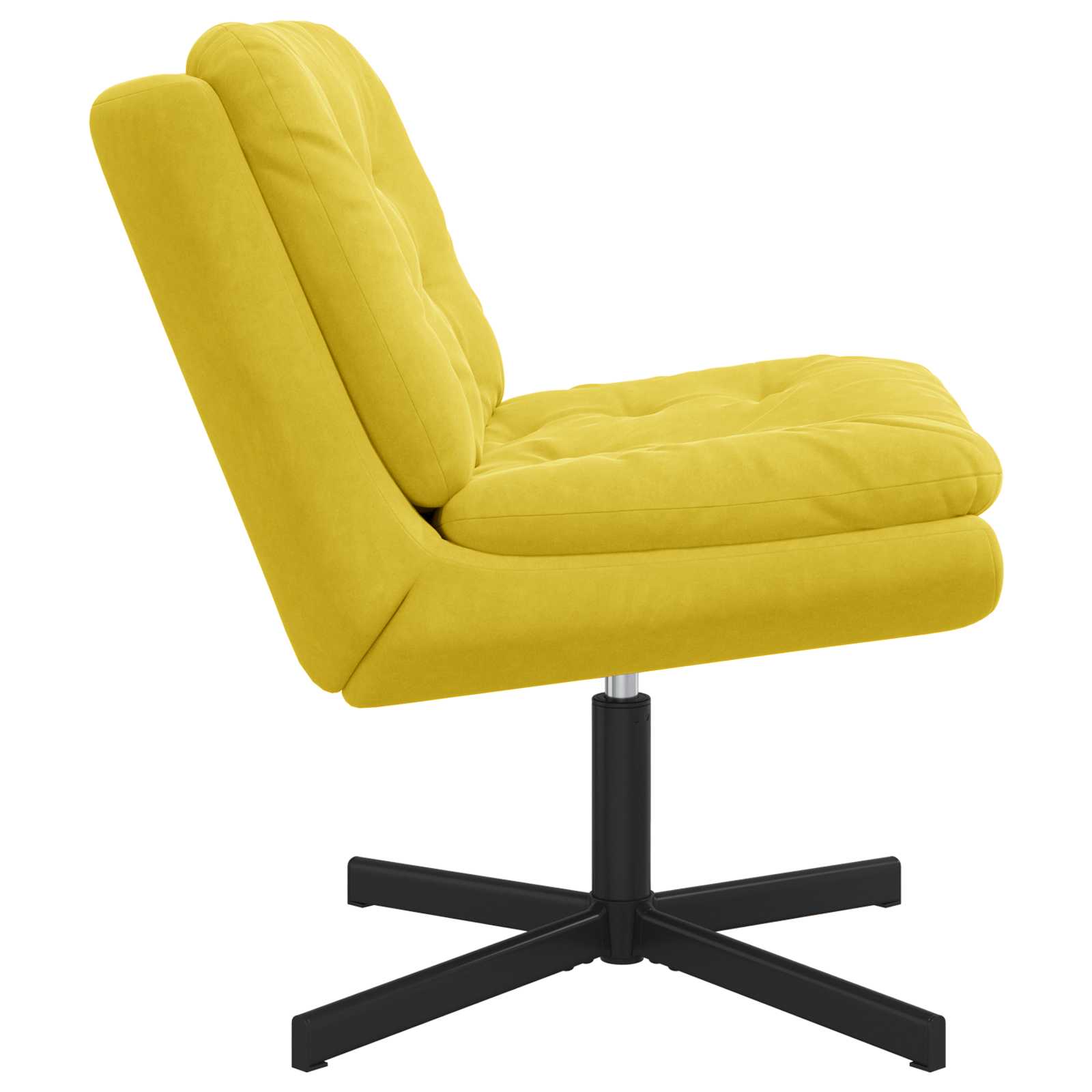 Fauteuil relaxant pivotant Jaune 63 x 75 x 76 cm Velours - XIOS