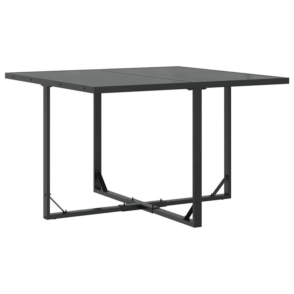 Ensemble de salle à manger pour jardin 5 pcs Noir Acier