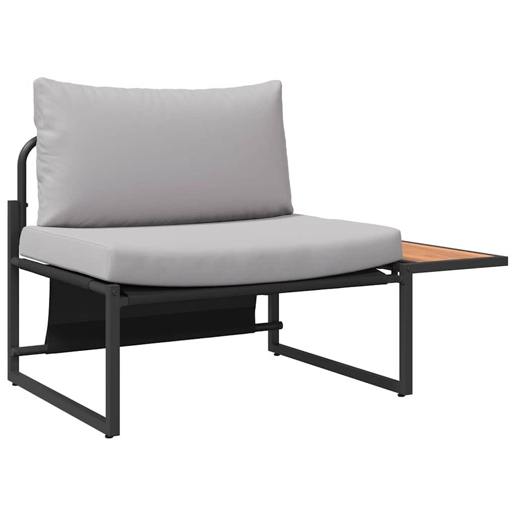 Ensemble de salle à manger pour jardin 3 pcs Gris clair Acier