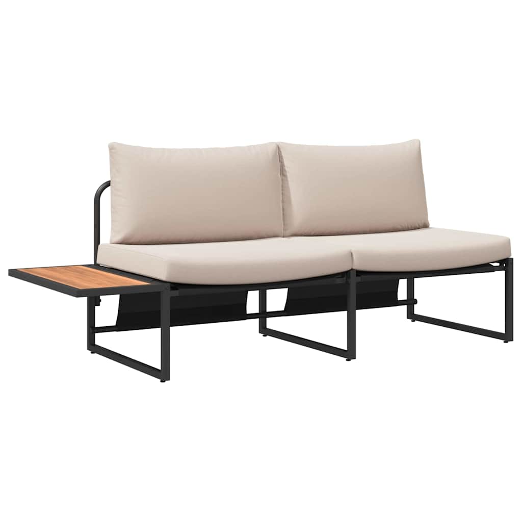 Ensemble de salle à manger pour jardin 3 pcs Taupe Acier
