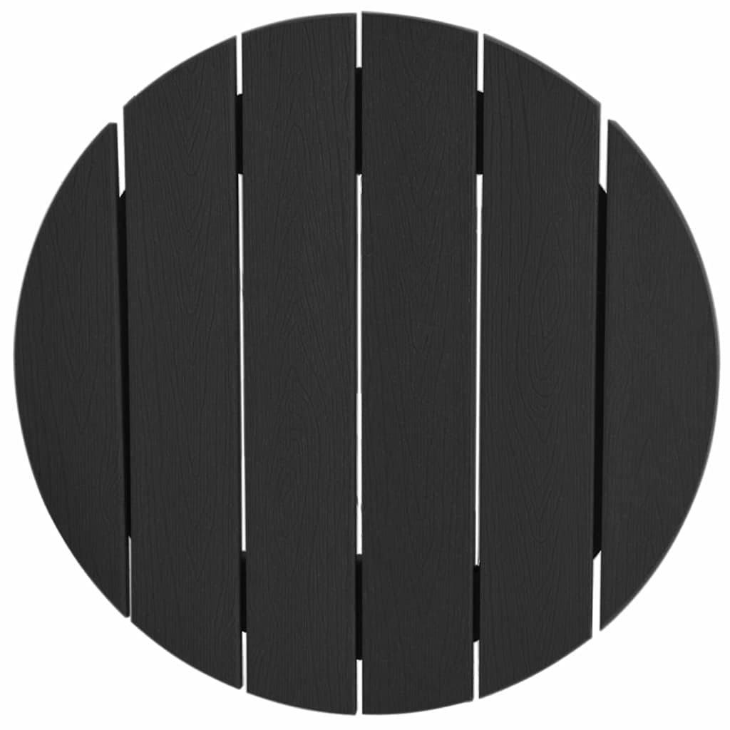 Ensemble de bar de jardin 3 pcs Noir HDPE