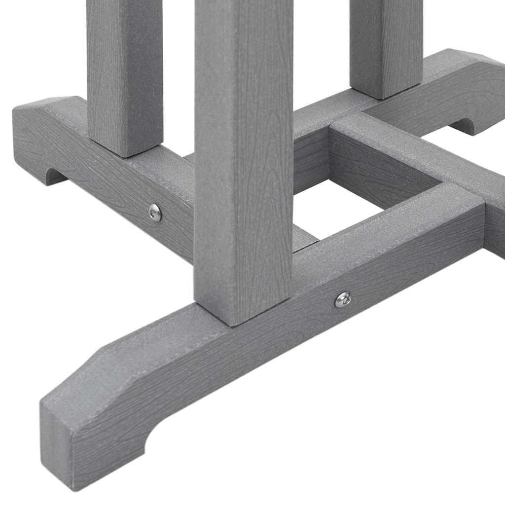 Ensemble de bar de jardin 3 pcs Gris clair HDPE