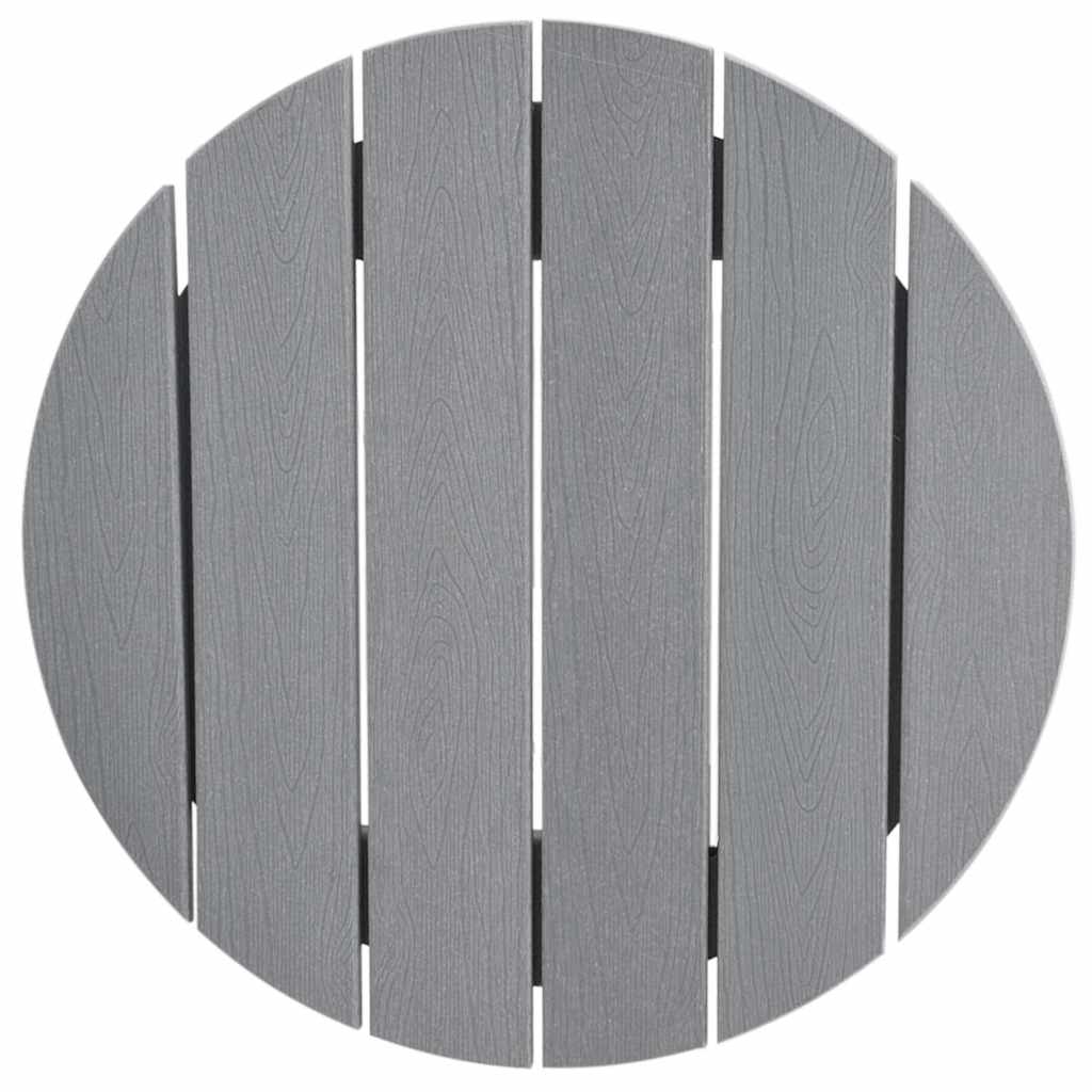 Ensemble de bar de jardin 3 pcs Gris clair HDPE