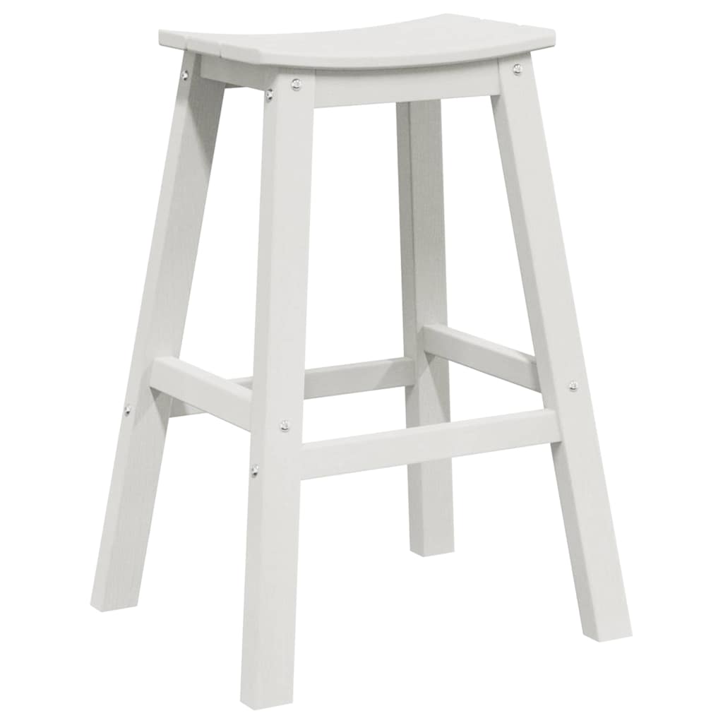 Ensemble de bar de jardin 6 pcs Blanc HDPE