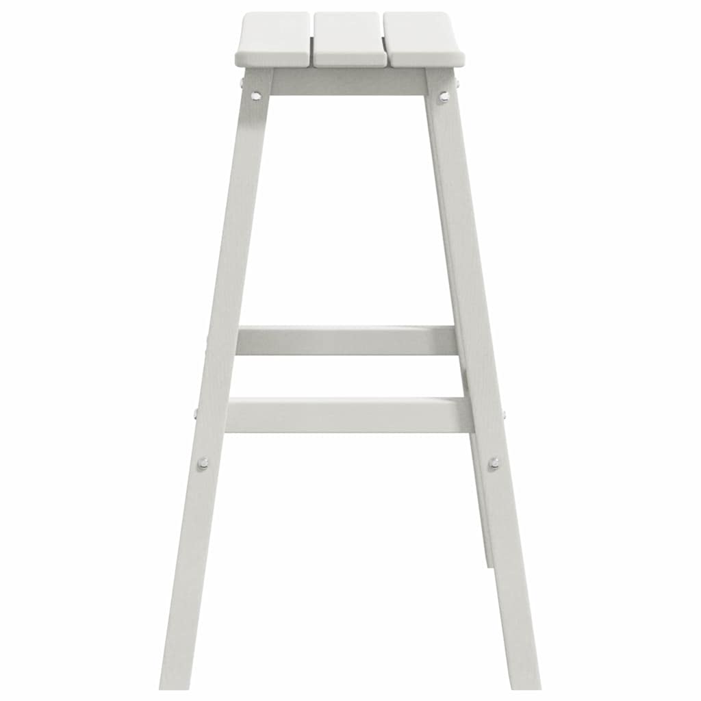 Ensemble de bar de jardin 6 pcs Blanc HDPE
