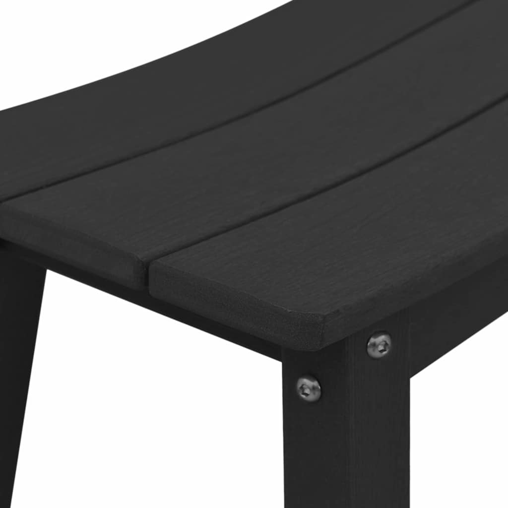 Ensemble de bar de jardin 6 pcs Noir HDPE