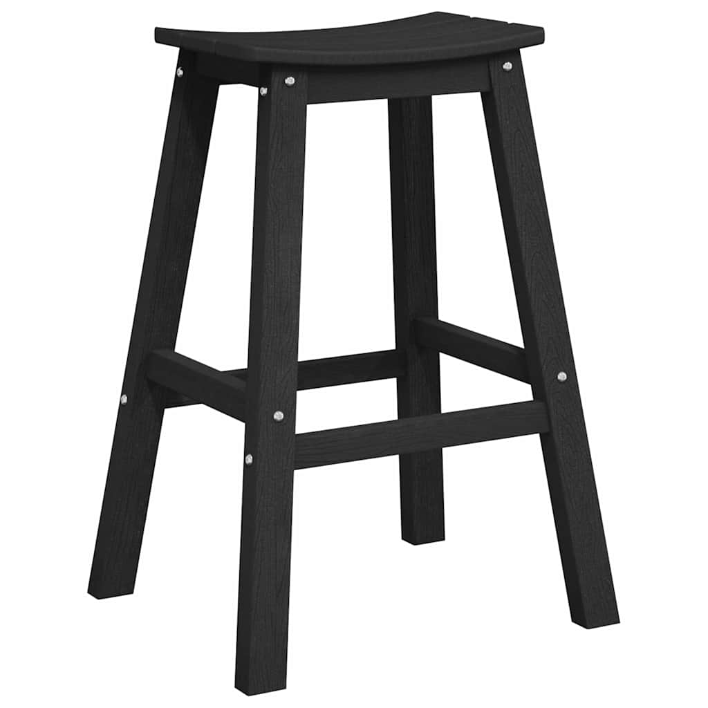 Ensemble de bar de jardin 6 pcs Noir HDPE