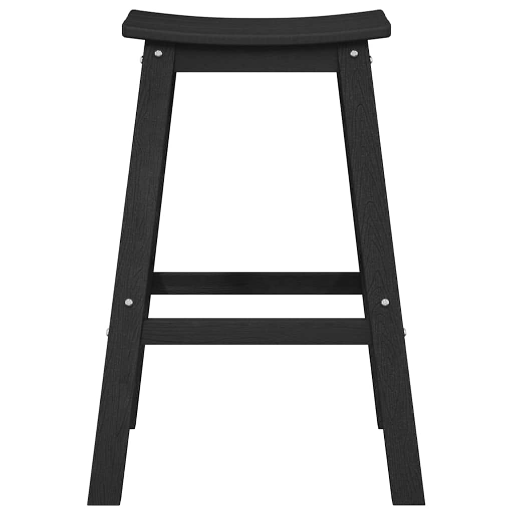 Ensemble de bar de jardin 6 pcs Noir HDPE